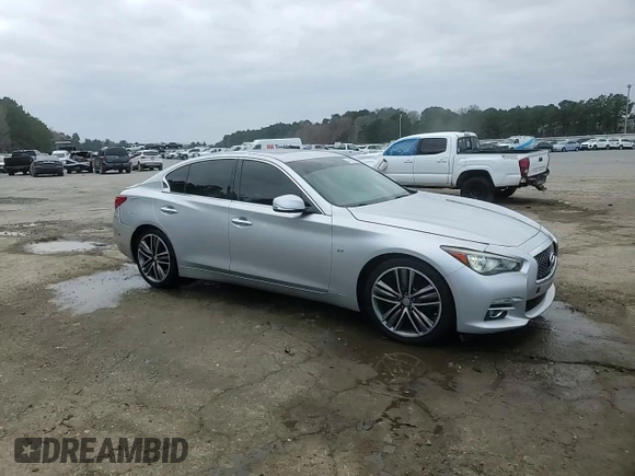 2014 Infiniti Q50 with VIN JN1BV7AP0EM688292, listed as a Copart auction lot 44427385 with 174,233 mi miles and Salvage title. Bid and sale history available at DreamBid. Image 13.