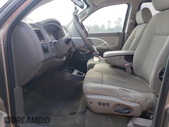 2006 Dodge Dakota SLT with VIN 1D7HE48K76S635382, listed as a Copart auction lot 53632235 with 155,750 mi miles and Salvage Title. Bid and sale history available at DreamBid. Image 7.