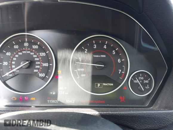 2016 BMW 3 Series 328i xDrive with VIN WBA8E3G5XGNU05817, listed as a IAAI auction lot 41942151 with 115,637 mi miles. Bid and sale history available at carsss.com. Image 7.