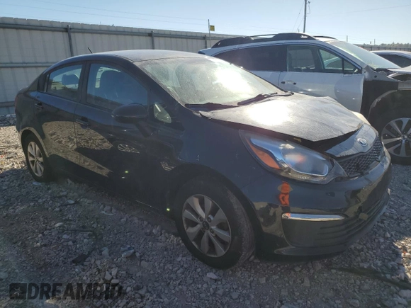 2017 Kia Rio LX with VIN KNADM4A3XH6063540, listed as a Copart auction lot 75802384 with 123,193 mi miles and Salvage Title. Bid and sale history available at carsss.com. Image 4.