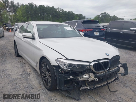 2019 BMW 5 Series 530i xDrive with VIN WBAJA7C53KWW48916, listed as a IAAI auction lot 42053125 with 108,496 mi miles. Bid and sale history available at carsss.com. Image 1.