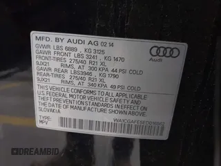 2014 Audi Q7 3.0T Premium with VIN WA1CGAFE5ED016562, listed as a IAAI auction lot 40987812 with 154,628 mi miles. Bid and sale history available at carsss.com. Image 9.