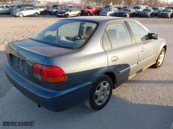 1998 Honda Civic EX with VIN 2HGEJ8544WH611085, listed as a IAAI auction lot 41727644 with 172,342 mi miles. Bid and sale history available at carsss.com. Image 4.