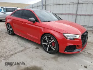 2019 Audi RS 3 with VIN WUABWGFF2KA906727, listed as a Copart auction lot 49337425 with 52,355 mi miles and Salvage title. Bid and sale history available at DreamBid. Image 4.