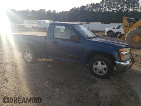 2005 GMC Canyon SL Z85 with VIN 1GTCS148858240144, listed as a Copart auction lot 43512705 with 0 mi miles and Clean Title. Bid and sale history available at carsss.com. Image 4.