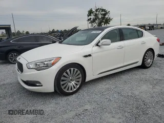 2015 Kia K900 Premium with VIN KNALU4D45F6027476, listed as a Copart auction lot 50140015 with 63,862 mi miles and Salvage Title. Bid and sale history available at carsss.com. Image 1.
