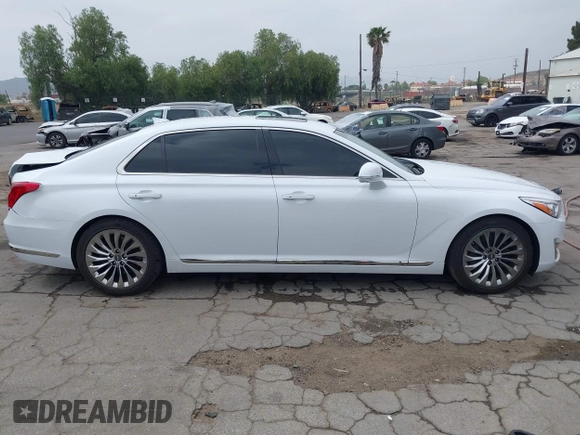 2019 Genesis G90 Premium with VIN KMTF34JA4KU061686, listed as a IAAI auction lot 42157076 with 27,359 mi miles and . Bid and sale history available at DreamBid. Image 13.