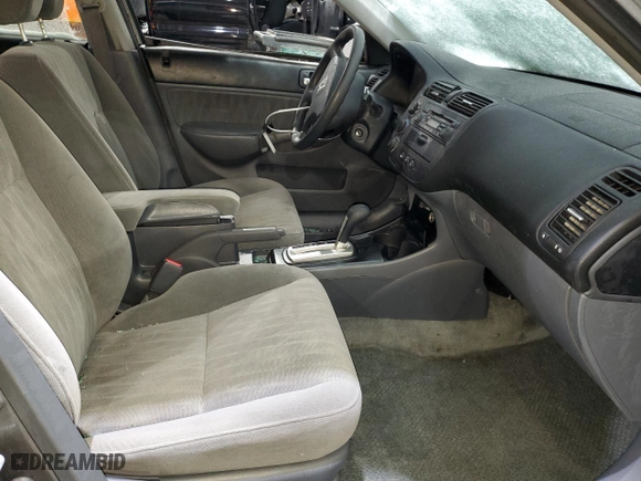 2005 Honda Civic Sdn LX SSRS with VIN 2HGES166X5H560369, listed as a Copart auction lot 89310765 with 135,818 mi miles and Salvage Title. Bid and sale history available at carsss.com. Image 7.