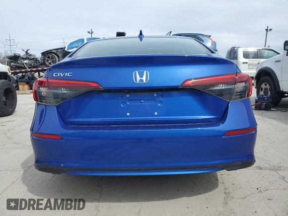 2023 Honda Civic Sedan EX with VIN 2HGFE1F79PH301539, listed as a Copart auction lot 49876485 with 18,539 mi miles and Salvage Title. Bid and sale history available at carsss.com. Image 6.