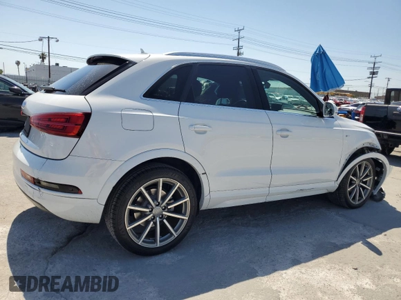 2018 Audi Q3 Premium Plus with VIN WA1HCCFS0JR008529, listed as a Copart auction lot 54701695 with 54,391 mi miles and Salvage title. Bid and sale history available at DreamBid. Image 3.