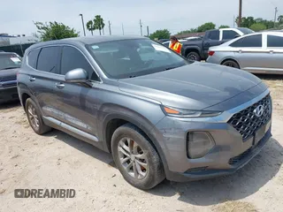2019 Hyundai Santa Fe SE z VIN 5NMS23AD4KH122353, wystawiony jako IAAI lot #41963332 z przebiegiem Nie podano mil oraz . Historia ofert i sprzedaży dostępna na DreamBid. Obrazek 1.