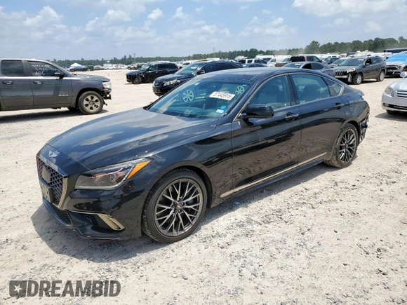2018 Genesis G80 Sport with VIN KMHGN4JB9JU232870, listed as a Copart auction lot 57445915 with 62,172 mi miles and Salvage title. Bid and sale history available at DreamBid. Image 1.