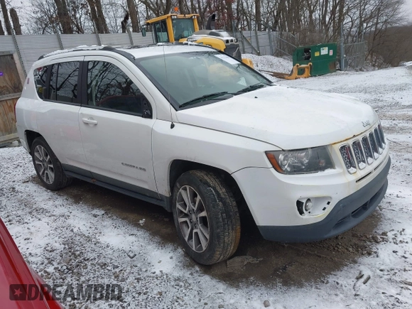 2015 Jeep Compass Limited with VIN 1C4NJDCB9FD216387, listed as a IAAI auction lot 41231484 with 95,436 mi miles. Bid and sale history available at carsss.com. Image 1.