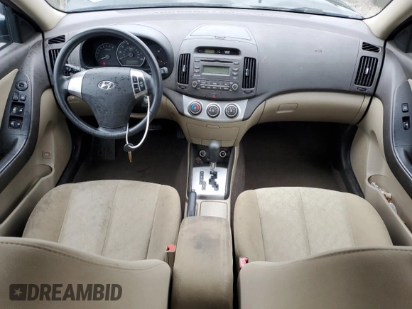 2010 Hyundai Elantra GLS with VIN KMHDU4AD6AU930974, listed as a Copart auction lot 73050024 with 76,430 mi miles and Salvage title. Bid and sale history available at DreamBid. Image 8.