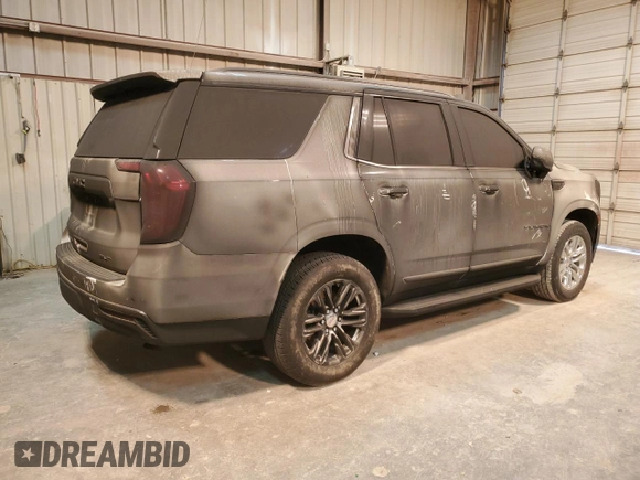 2021 GMC Yukon SLT with VIN 1GKS1BKD3MR185989, listed as a Copart auction lot 45839325 with 0 mi miles and Salvage Title. Bid and sale history available at carsss.com. Image 3.