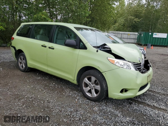 2014 Toyota Sienna L with VIN 5TDZK3DC8ES479523, listed as a Copart auction lot 57625515 with 45,373 mi miles and Salvage title. Bid and sale history available at DreamBid. Image 4.