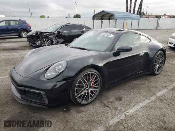 2021 Porsche 911 Carrera S with VIN WP0AB2A95MS222728, listed as a Copart auction lot 52555324 with 14,419 mi miles. Bid and sale history available at carsss.com. Image 1.