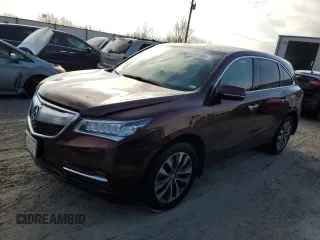 2014 Acura MDX Tech Pkg with VIN 5FRYD4H43EB009787, listed as a Copart auction lot 45181904 with 128,610 mi miles and Salvage Title. Bid and sale history available at carsss.com. Image 1.
