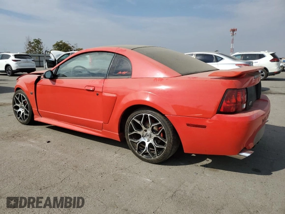 1999 Ford Mustang GT with VIN 1FAFP42X8XF151298, listed as a Copart auction lot 76350444 with 0 mi miles and Salvage Title. Bid and sale history available at carsss.com. Image 2.