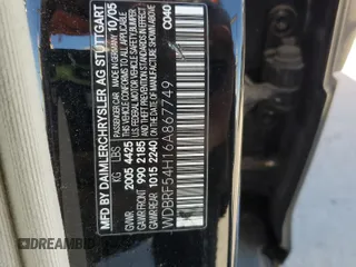2006 Mercedes-Benz C 280 Luxury с VIN WDBRF54H16A867749, выставлен на аукционе Copart как лот 56594585 с пробегом 227 397 миль миль и Списание • Salvage title. История ставок и продаж доступна на DreamBid. Изображение 12.