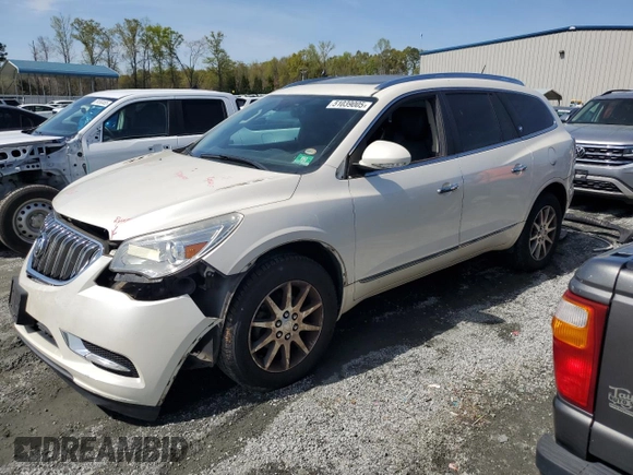 2015 Buick Enclave Leather with VIN 5GAKVBKDXFJ114081, listed as a Copart auction lot 51039005 with 73,379 mi miles and Salvage Title. Bid and sale history available at carsss.com. Image 1.
