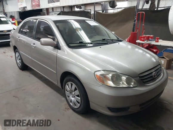 2003 Toyota Corolla CE with VIN 1NXBR32E63Z159929, listed as a IAAI auction lot 41830298 with 158,599 mi miles and . Bid and sale history available at DreamBid. Image 1.