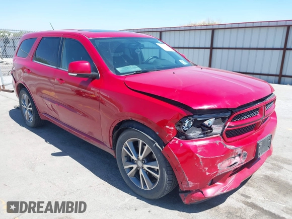 2013 Dodge Durango R/T with VIN 1C4SDJCTXDC697240, listed as a IAAI auction lot 42209558 with 130,735 mi miles and . Bid and sale history available at DreamBid. Image 1.