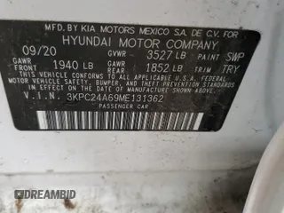 2021 Hyundai Accent SE with VIN 3KPC24A69ME131362, listed as a Copart auction lot 60901645 with 78,499 mi miles and Clean title. Bid and sale history available at DreamBid. Image 12.