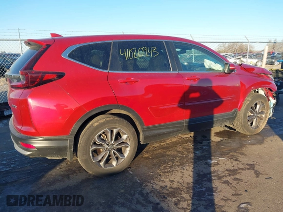 2020 Honda CR-V EX with VIN 2HKRW2H52LH603895, listed as a IAAI auction lot 41020943 with 216,688 mi miles. Bid and sale history available at carsss.com. Image 4.
