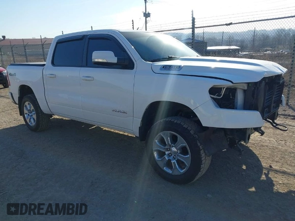 2019 Ram 1500 Big Horn/Lone Star with VIN 1C6SRFFT5KN766371, listed as a IAAI auction lot 41764151 with 93,327 mi miles. Bid and sale history available at carsss.com. Image 1.
