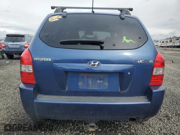 2007 Hyundai Tucson GLS with VIN KM8JM12B77U650438, listed as a Copart auction lot 50941065 with 189,707 mi miles and Salvage Title. Bid and sale history available at carsss.com. Image 6.