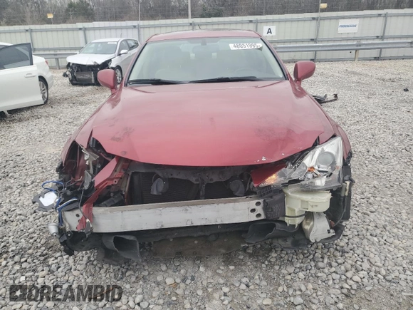 2007 Lexus IS with VIN JTHBK262875040801, listed as a Copart auction lot 48051995 with 153,815 mi miles and Salvage Title. Bid and sale history available at carsss.com. Image 5.