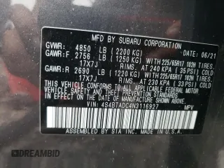 2022 Subaru Outback Premium с VIN 4S4BTADC4N3116927, выставлен на аукционе Copart как лот 65513274 с пробегом Не указан миль и Списание • Salvage title. История ставок и продаж доступна на DreamBid. Изображение 10.