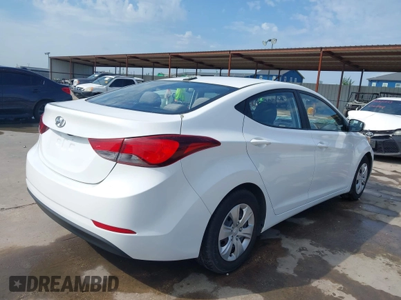 2016 Hyundai Elantra SE with VIN 5NPDH4AEXGH726523, listed as a IAAI auction lot 42648121 with 109,382 mi miles and . Bid and sale history available at DreamBid. Image 4.