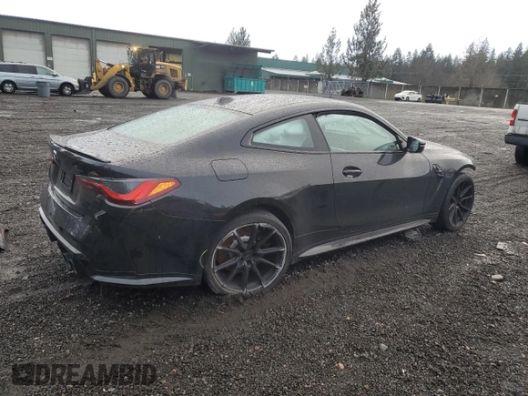 2024 BMW M4 Competition xDrive with VIN WBS43AZ01RCP38461, listed as a Copart auction lot 86757534 with Not provided miles and Salvage title. Bid and sale history available at DreamBid. Image 3.