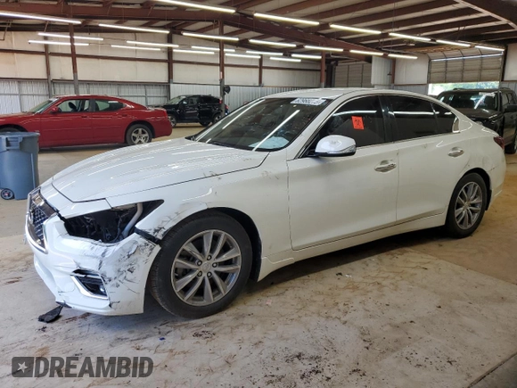 2021 Infiniti Q50 Pure with VIN JN1EV7AP7MM700174, listed as a Copart auction lot 62968275 with Not provided miles and Clean title. Bid and sale history available at DreamBid. Image 1.