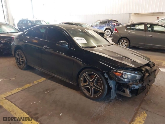 2023 Mercedes-Benz CLA with VIN W1K5J4HB0PN355088, listed as a IAAI auction lot 41676178 with 18,775 mi miles. Bid and sale history available at carsss.com. Image 1.