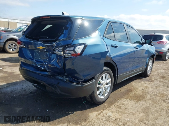 2024 Chevrolet Equinox LS with VIN 3GNAXHEG7RL221848, listed as a IAAI auction lot 41916003 with 10,249 mi miles and . Bid and sale history available at DreamBid. Image 4.