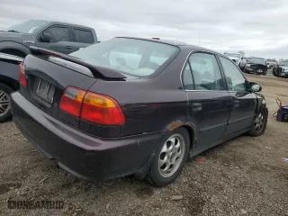 2000 Honda Civic LX with VIN 1HGEJ6676YL058099, listed as a Copart auction lot 51140985 with 151,831 mi miles and Salvage Title. Bid and sale history available at carsss.com. Image 3.