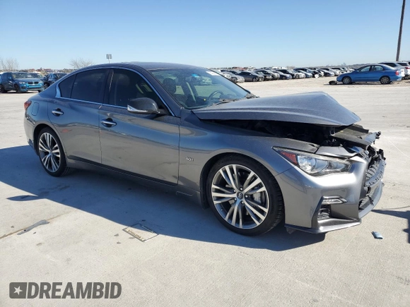 2018 Infiniti Q50 Sport with VIN JN1EV7AP8JM355507, listed as a Copart auction lot 88958005 with 67,852 mi miles and Salvage Title. Bid and sale history available at carsss.com. Image 4.