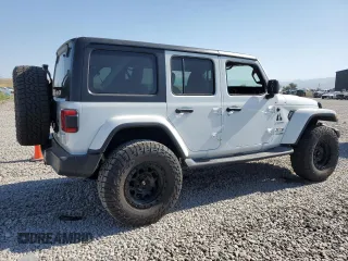 2018 Jeep Wrangler Unlimited Sahara with VIN 1C4HJXEG6JW112198, listed as a Copart auction lot 63412775 with 34,853 mi miles and Salvage title. Bid and sale history available at DreamBid. Image 3.