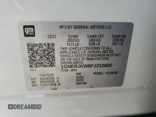 2023 Chevrolet Traverse RS z VIN 1GNERJKW8PJ210800, wystawiony jako Copart lot #53174685 z przebiegiem 24 118 mil mil oraz Szkoda całkowita • Salvage title. Historia ofert i sprzedaży dostępna na DreamBid. Obrazek 14.