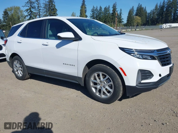 2024 Chevrolet Equinox LT with VIN 3GNAXUEG0RL228651, listed as a IAAI auction lot 42072853 with 20,258 mi miles. Bid and sale history available at carsss.com. Image 1.