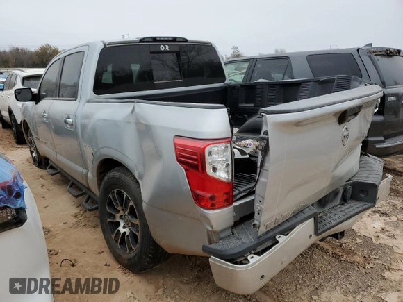 2020 Nissan Titan Platinum Reserve with VIN 1N6AA1EFXLN511854, listed as a Copart auction lot 83450044 with 75,894 mi miles and Salvage title. Bid and sale history available at DreamBid. Image 2.