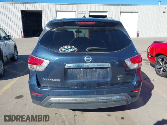 2015 Nissan Pathfinder SL with VIN 5N1AR2MMXFC707838, listed as a IAAI auction lot 41676400 with 110,804 mi miles and . Bid and sale history available at DreamBid. Image 17.