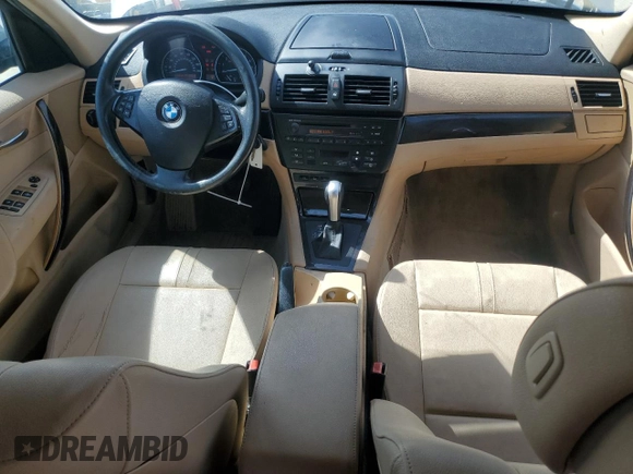2008 BMW X3 3.0si with VIN WBXPC93458WJ13124, listed as a Copart auction lot 52737205 with 170,634 mi miles and Salvage Title. Bid and sale history available at carsss.com. Image 8.