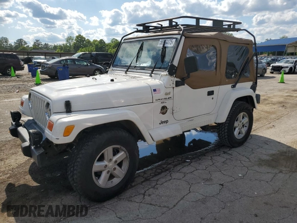 2000 Jeep Wrangler Sahara with VIN 1J4FA59S8YP721771, listed as a Copart auction lot 56924475 with 175,456 mi miles and Clean title. Bid and sale history available at DreamBid. Image 1.