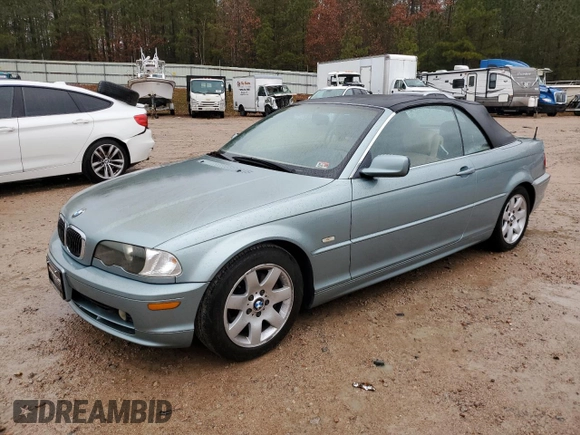 2002 BMW 3 Series 325Ci with VIN WBABS33462JY42970, listed as a Copart auction lot 83736544 with 69,907 mi miles and Clean Title. Bid and sale history available at carsss.com. Image 1.