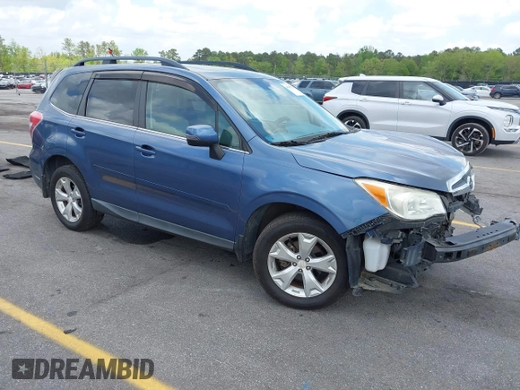 2014 Subaru Forester 2.5i Touring with VIN JF2SJAPC0EH484743, listed as a IAAI auction lot 41955798 with 144,229 mi miles. Bid and sale history available at carsss.com. Image 1.