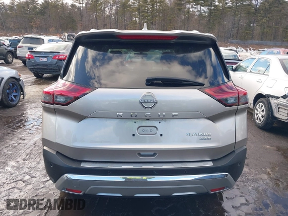 2022 Nissan Rogue Platinum with VIN JN8BT3DD6NW275718, listed as a IAAI auction lot 41675565 with 37,648 mi miles and . Bid and sale history available at DreamBid. Image 16.